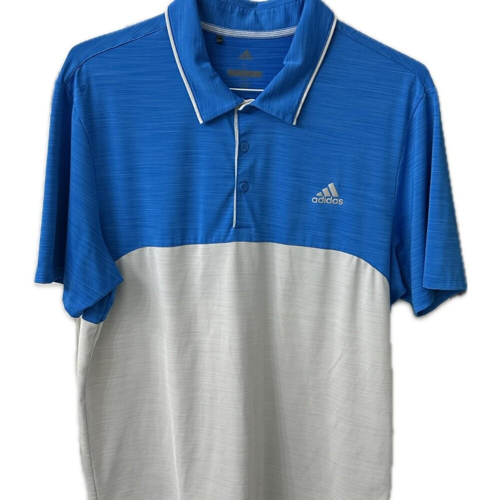 Adidas Bright Blue/Gray Golf Polo